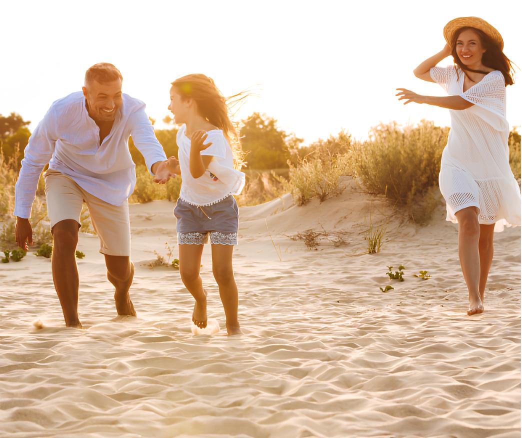 A family enjoys a holiday thanks to their Family Office taking care of everything